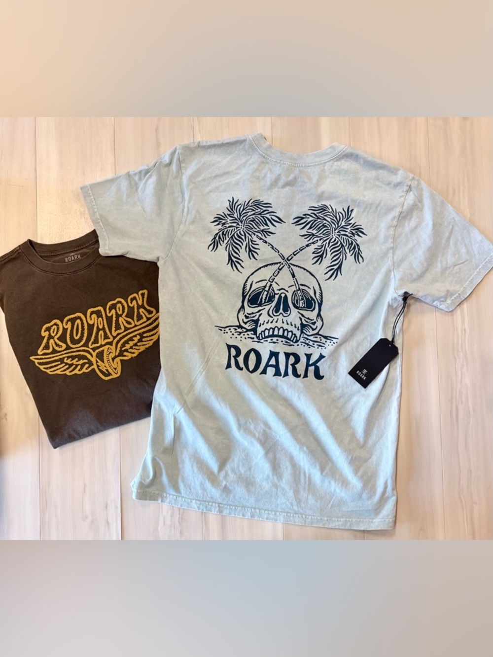 Roark Graphic T-Shirt Set of 2- Grey & Light Blue, men’s size medium. NWT. - Picture 2 of 4